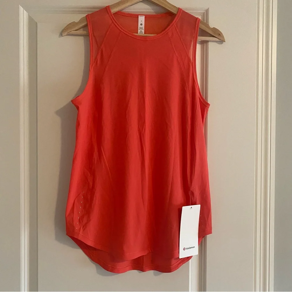 Lululemon Sculpt Tank Top Size 4 Pale Raspberry PLBR Pink Red New